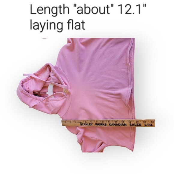 Camila Coelho Laurell Cropped Drawstring Hoodie Y2K Sweater in Mauve Size XS - Picture 7 of 7